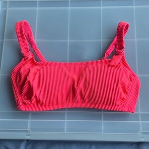 Xhilaration Pink Ribbed Bikini Top